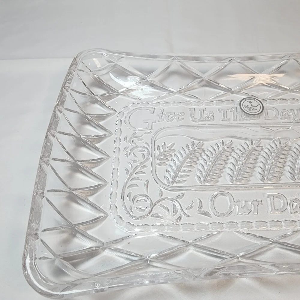 Vintage Fifth Ave Muirfield Crystal Gla Tray 